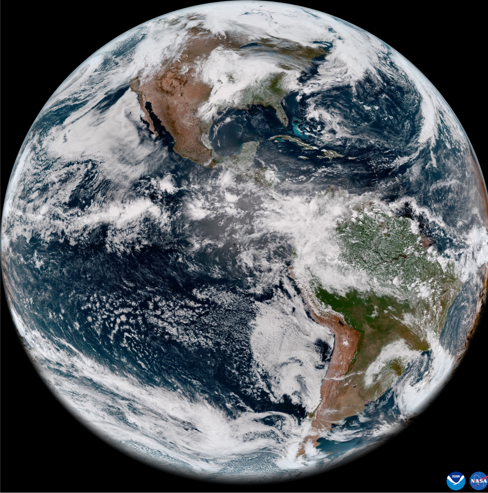 GOES-18 GeoColor full-disk image of Earth from 5 May 2022